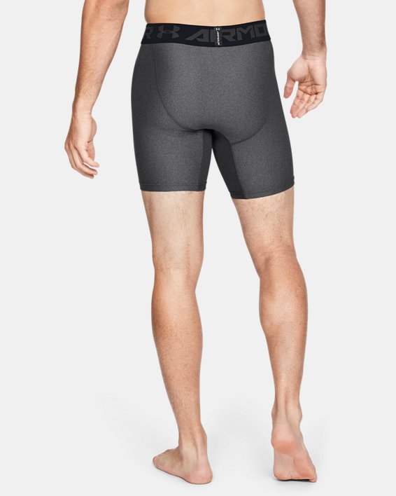 Men's HeatGear® Armour Mid Compression Shorts, Gray, pdpMainDesktop image number 1